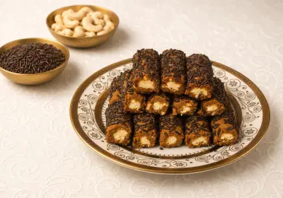 Kaju Chocolate Roll